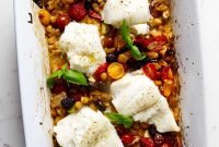 Baked Cod with Tomatoes and White Beans Bowl