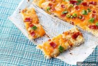 Cheesy Cauliflower Breadsticks with Loaded Toppings