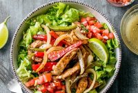 Chicken Fajita Salad with Cumin-Lime Dressing Recipe