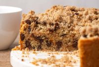 Chocolate Chip Coffee Cake Recipe with Crumb Topping