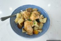 Garlic Butter Chicken Thighs with Roasted Potatoes