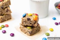 Chewy Monster Cookie Bars with M&Ms and Peanut Butter
