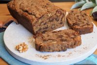 Moist Date Loaf Cake Recipe with Warm Spices and Caramel Glaze