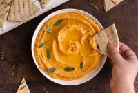 Creamy Sweet Potato Hummus Recipe with Garlic and Lemon
