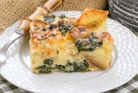 Gruyère and Spinach Strata Recipe for Brunch or Holiday Breakfast