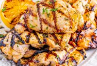 Juicy Lemon Garlic Grilled Chicken Thigh Recipe