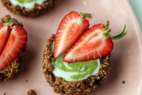 Strawberry Matcha Granola Tart Recipe for Spring Brunch