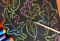 Autumn Leaf Scratch-Art Collage Activity for Kids