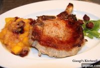 Pan-Seared Pork Chops with Peach and Pear Pan Sauce