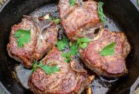 Cast-Iron American-Style Lamb Chops with Garlic Butter