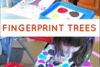 Fingerprint Fall Tree Crafts for Kids: Simple Autumn Art Project