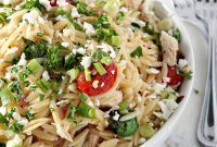 Mediterranean Orzo Salad with Lemon Herb Dressing