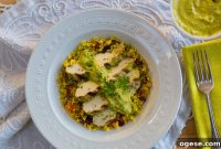 Pressed Grilled Chicken with Tangy Tomatillo Sauce