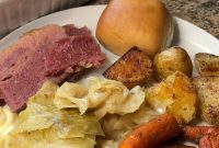Oven-Baked Corned Beef with Tender Cabbage and Carrots