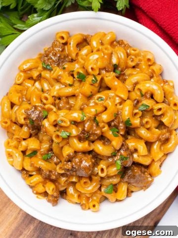Instant Pot Cheeseburger Macaroni.