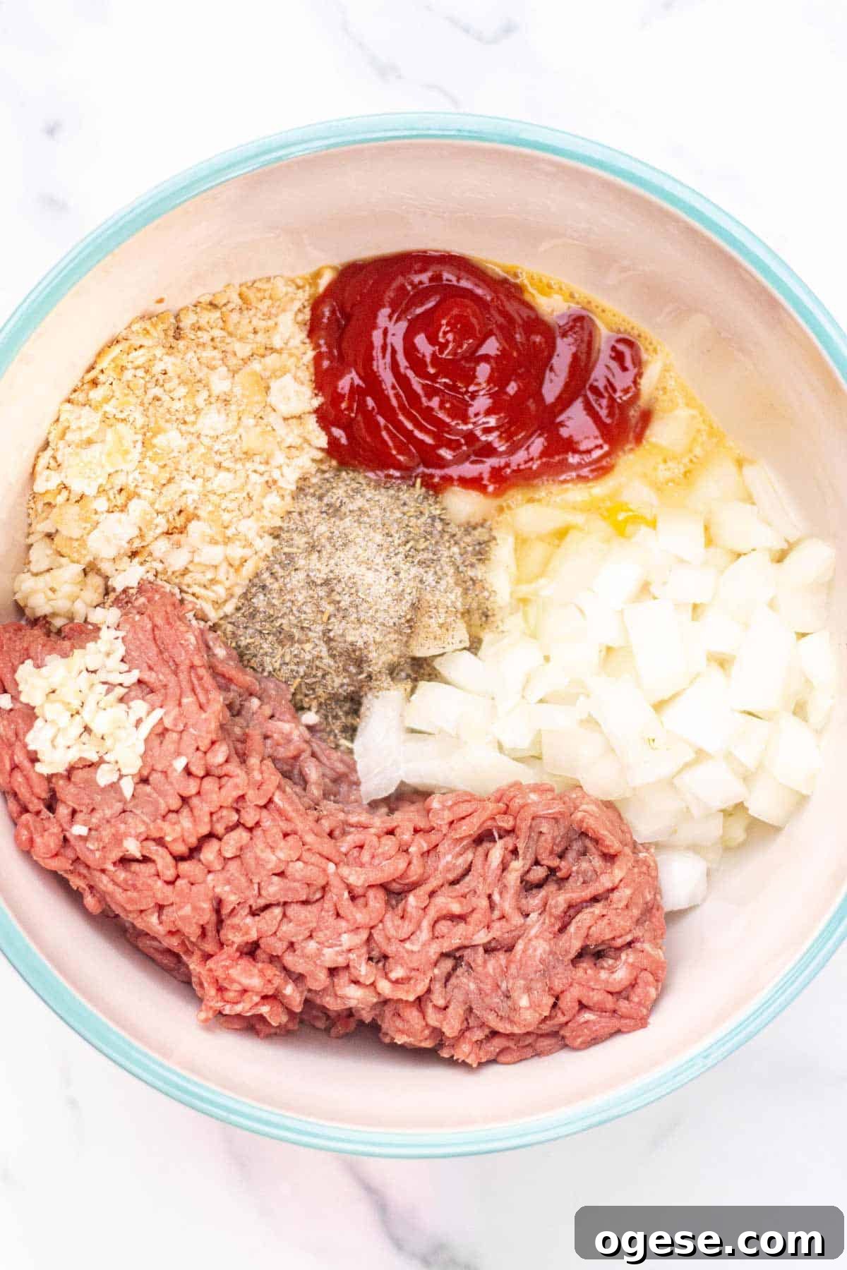 Classic Ritz-Crusted Meatloaf Recipe for Tender, Savory Results 4 Meatloaf ingredients in a large mixing bowl