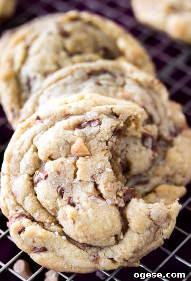 Nutella-Filled Chocolate Chip Cookies 9 Browned butter toffee cookies