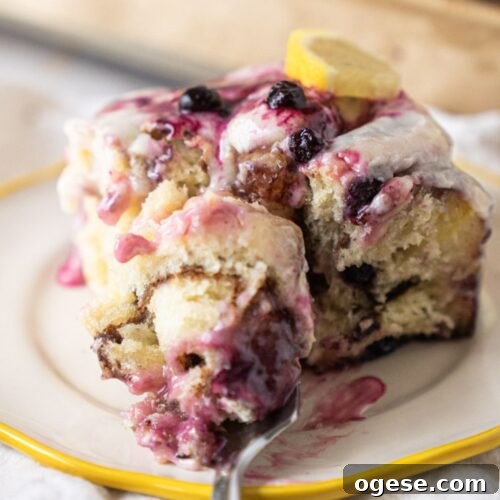 Lemon Blueberry Cinnamon Rolls