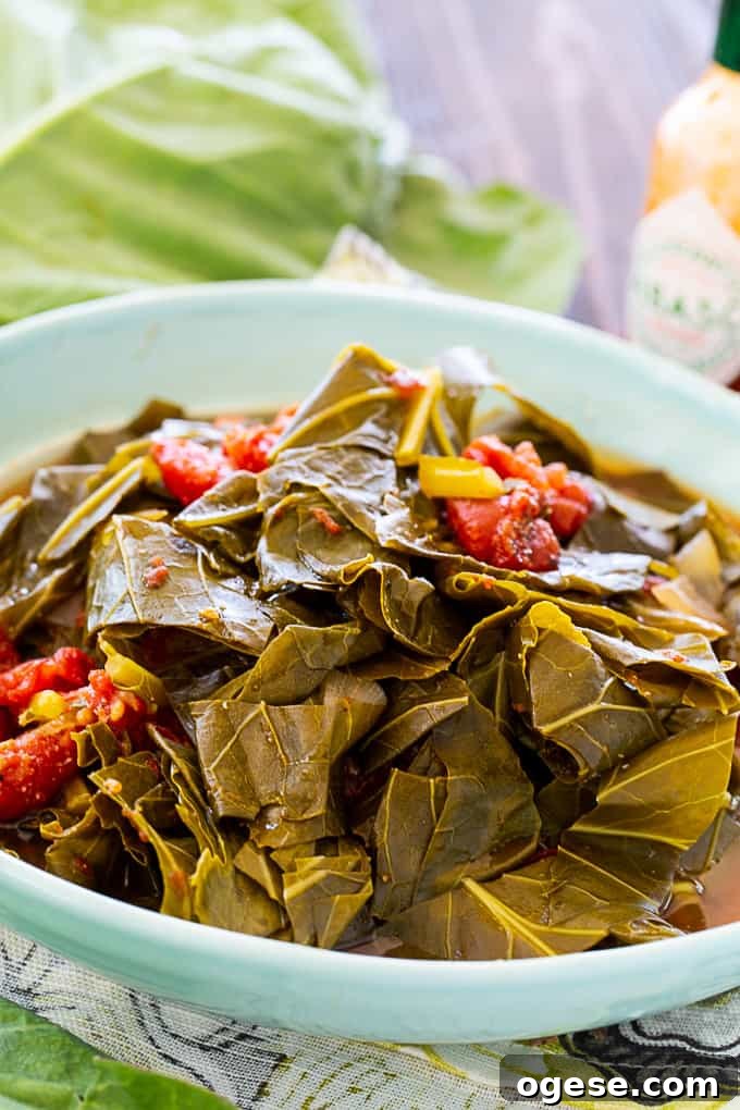 Slow Cooker Collard Greens with Tomatoes