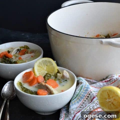 Lemon Chicken and Kale Soup