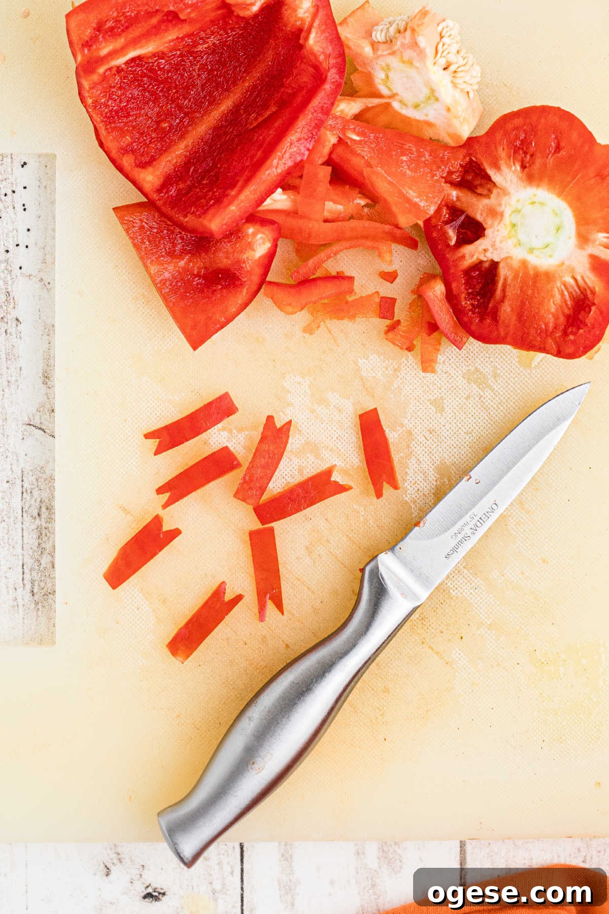 Crispy Breadstick Rattlers: Spicy Sausage-Stuffed Appetizers 7 Tongue shapes cut from red bell pepper.