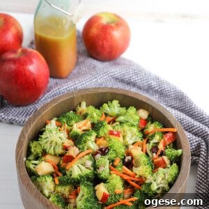 Crisp Broccoli and Apple Salad (Dairy-Free Dressing) 3 Broccoli Apple Salad with Blood Orange Vinaigrette