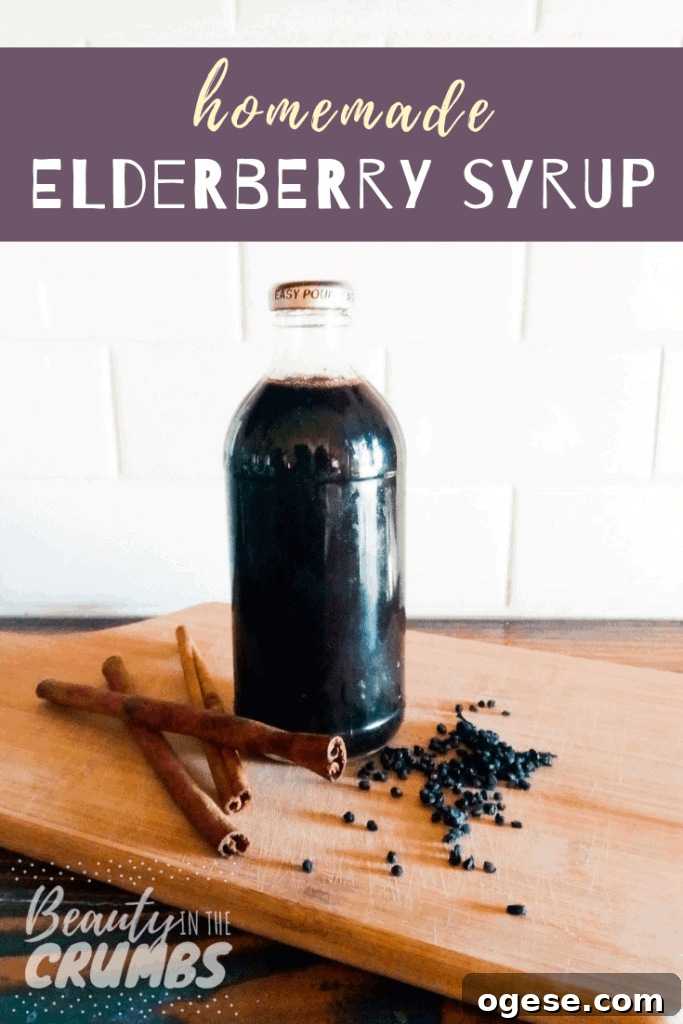 Need to kick a cold or flu fast? Make this easy and delicious Elderberry Syrup at home to cut your sickness time in half! Kid and pregnancy safe!