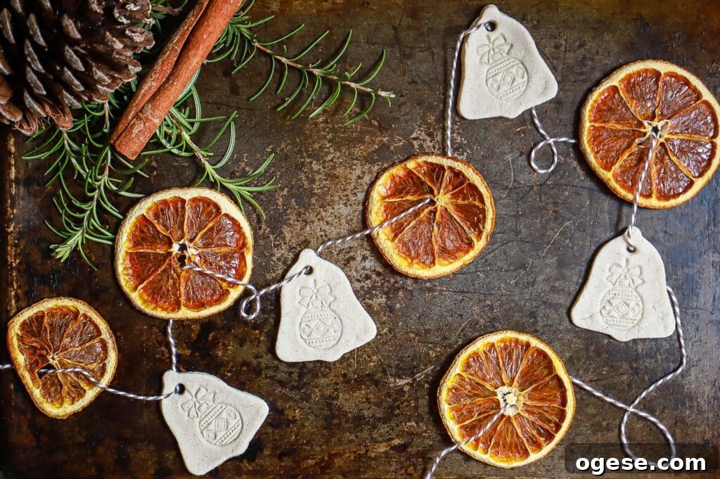Budget-Friendly Salt Dough Christmas Ornaments: Step-by-Step Guide 4 Orange and salt dough garland