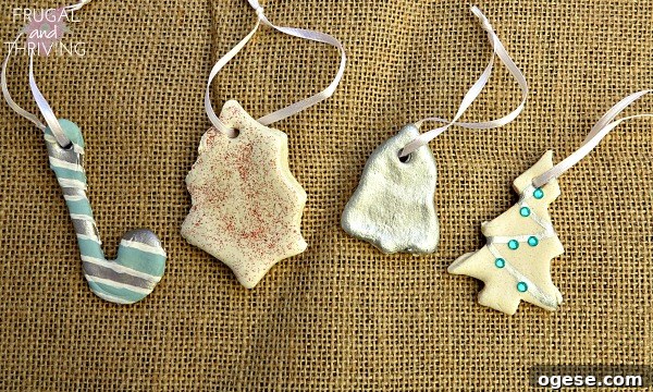 salt dough Christmas ornaments