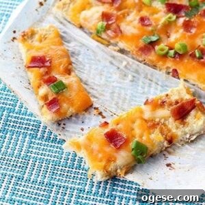 Cheesy Cauliflower Breadsticks with Loaded Toppings 9 Cheesy Loaded Cauliflower Bread