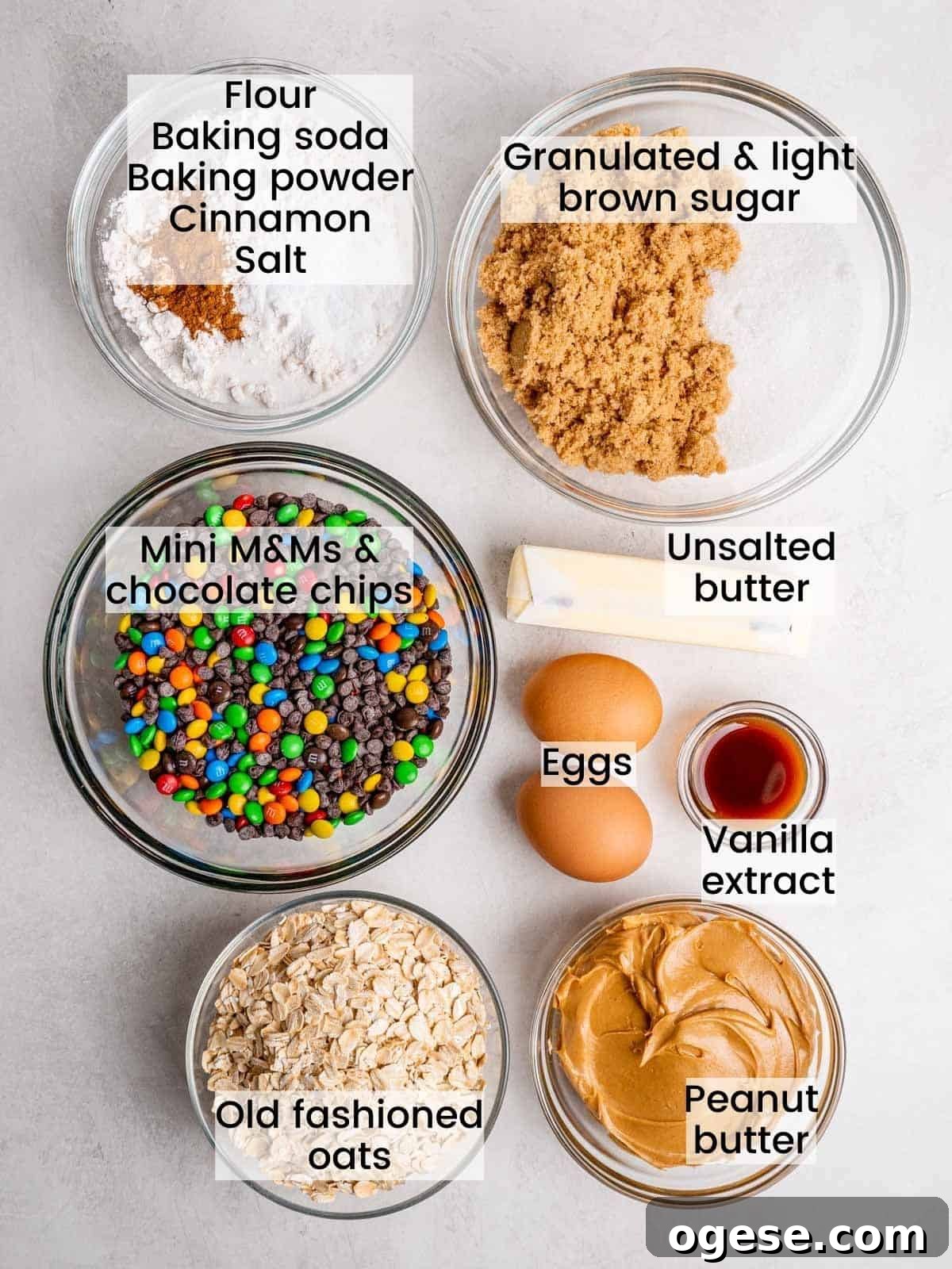 monster cookie ingredients labeled