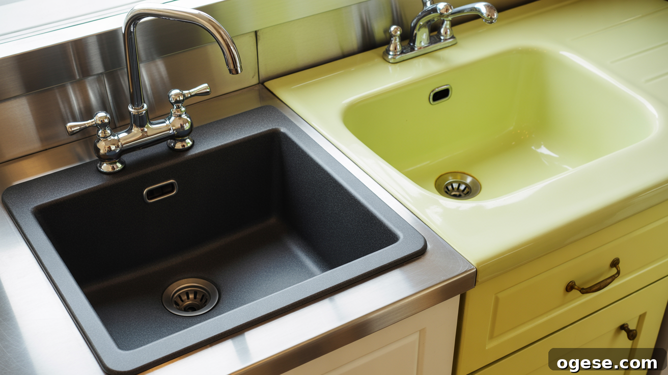 Fireclay vs Cast Iron Sinks: Main Differences and Buying Tips 5 Porcelain_and_Granite_Composite_Options