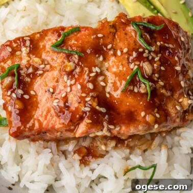 Square image of Pan Fried Teriyaki Salmon.