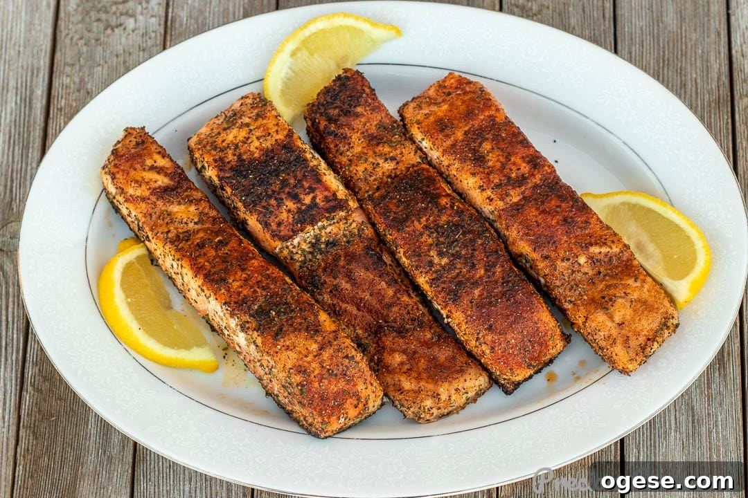 Landscape picture of salmon