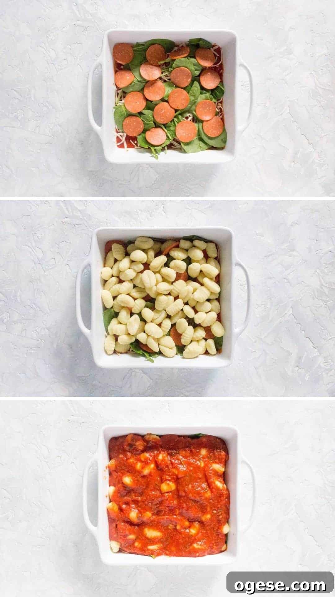 Deliciously pillowy and tender, the gnocchi really makes each bite of this Gnocchi Pizza Bake a dream!