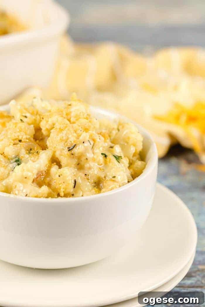 Low-Carb Taco Casserole with Cheesy Cauliflower Crust 23 bowl containing a serving of keto cauliflower casserole