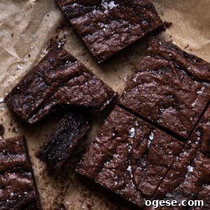Almond Flour Brownies with Crackly Top — Fudgy Gluten-Free Treat 6 Almond flour brownies with a crackly top showing the fudgy center