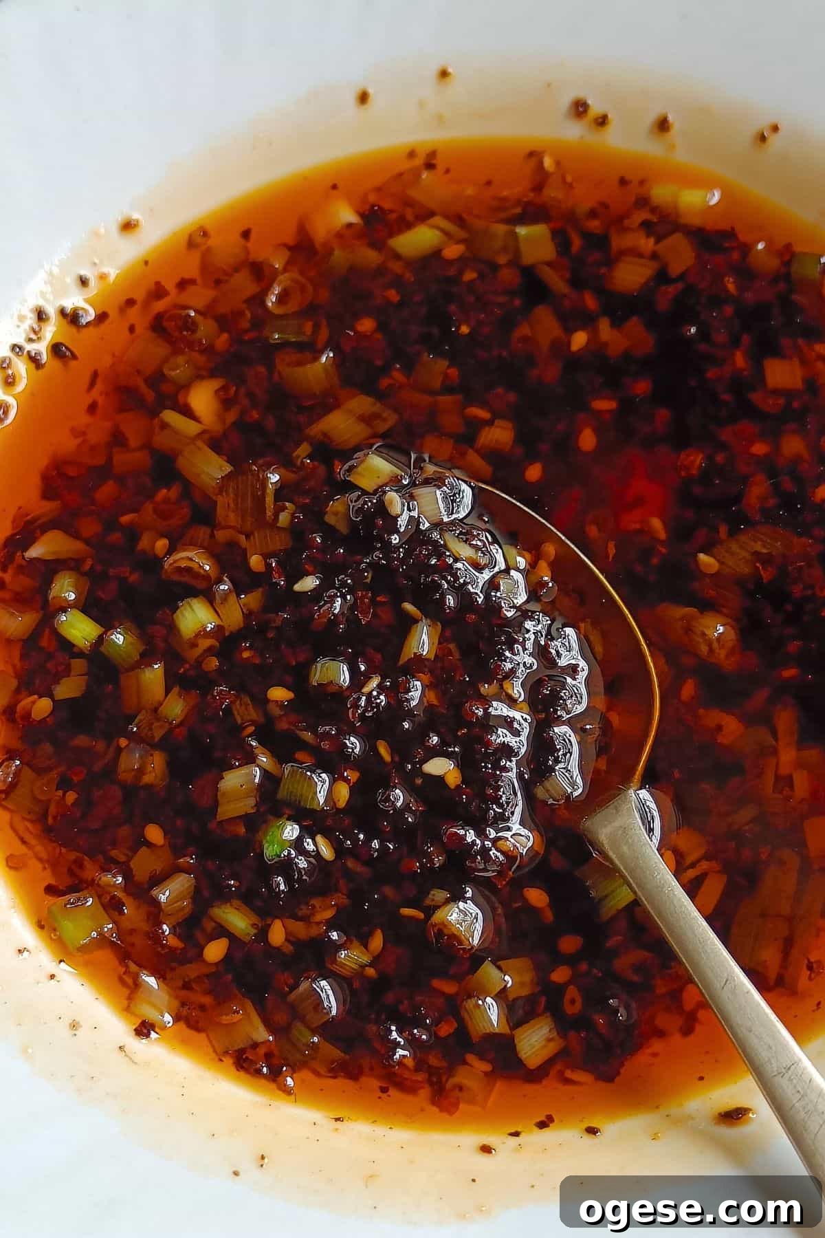 Image showing wet wet sauce in a white bowl.