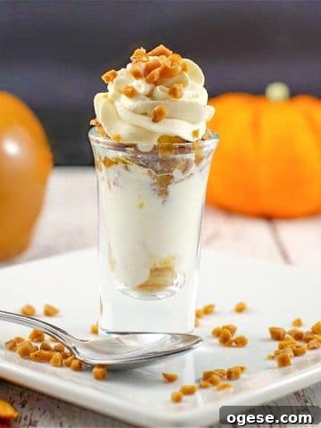 caramel apple betty dessert shot