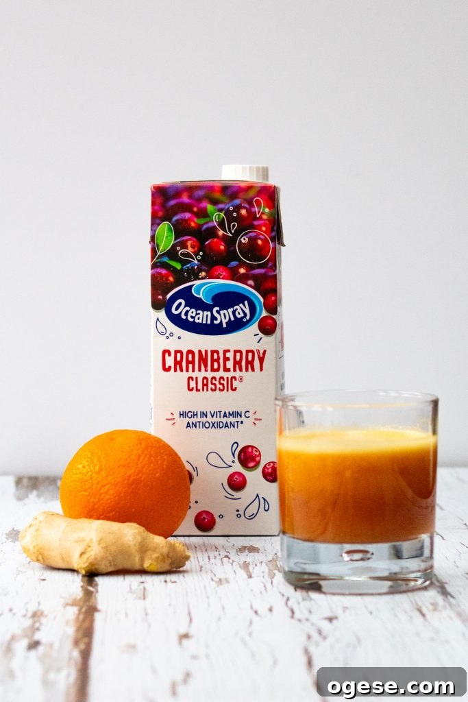 Orange Cranberry Smoothie Recipe with Ocean Spray Juice 5 Ocean spray cranberry juice smoothie with orange and ginger