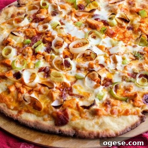 Gluten-Free Leeky Chicken Pizza