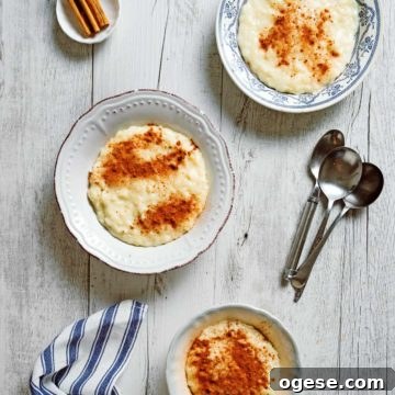 rice pudding served in bowls on a table