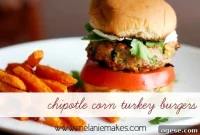 Chipotle Corn Turkey Burgers with Tangy Lime Slaw