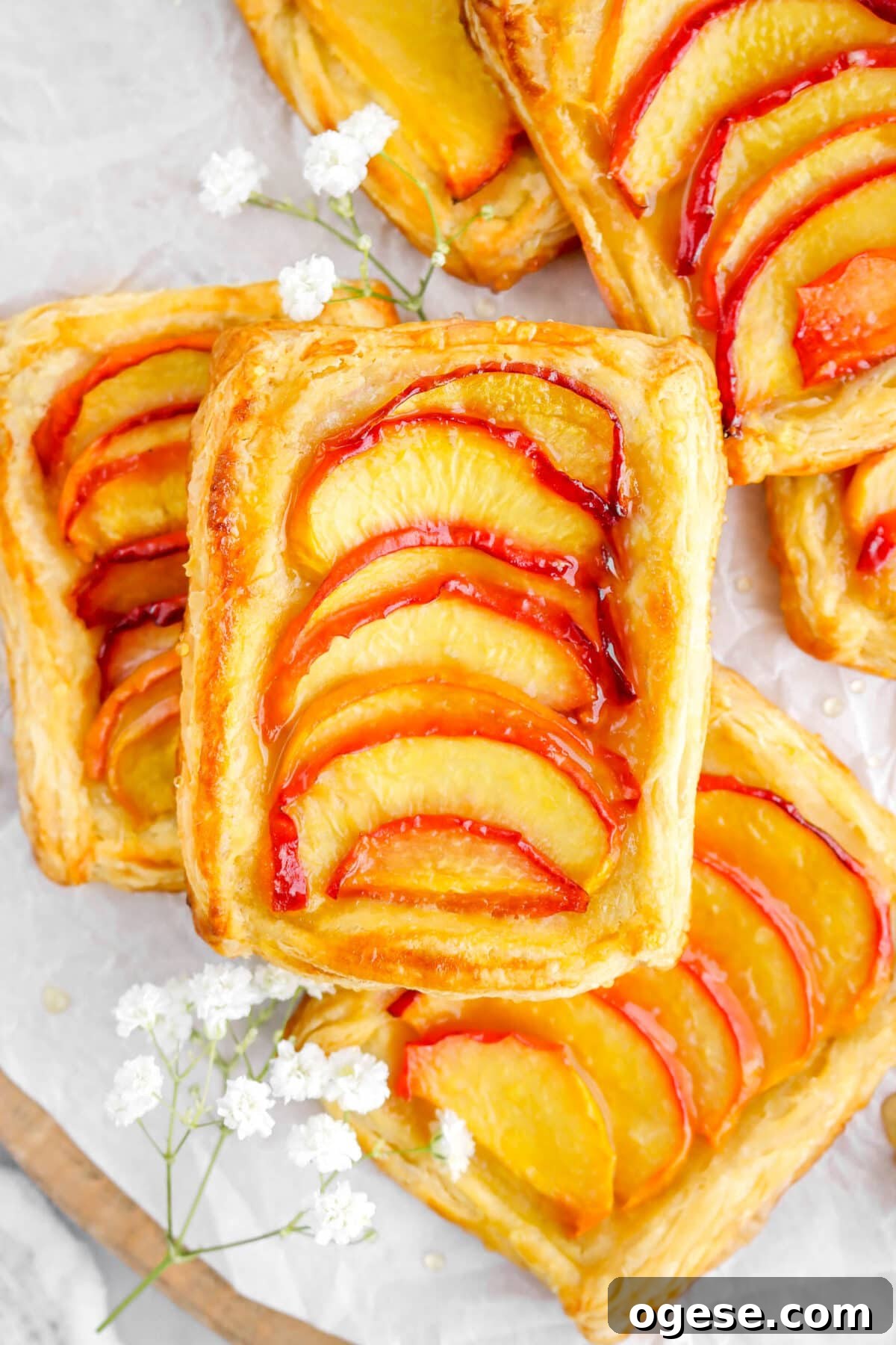 mini peach tarts