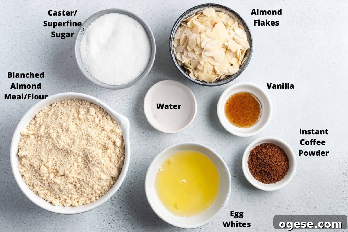 Ingredients in this recipe on a white background.