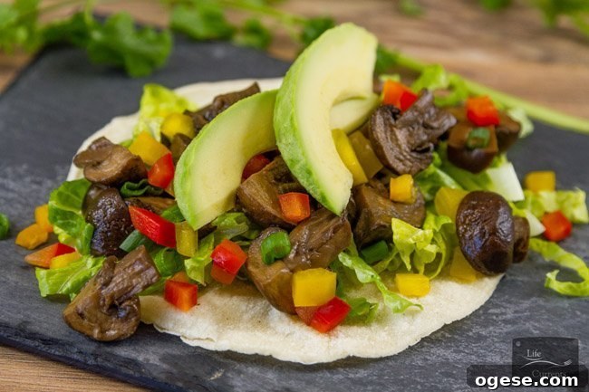 Crock Pot {or Slow Cooker} Mushroom Asada or Hongos Asada in Spanish are vegan, vegetarian, gluten-free, and perfect for Cinco de Mayo or any Taco Tuesday!
