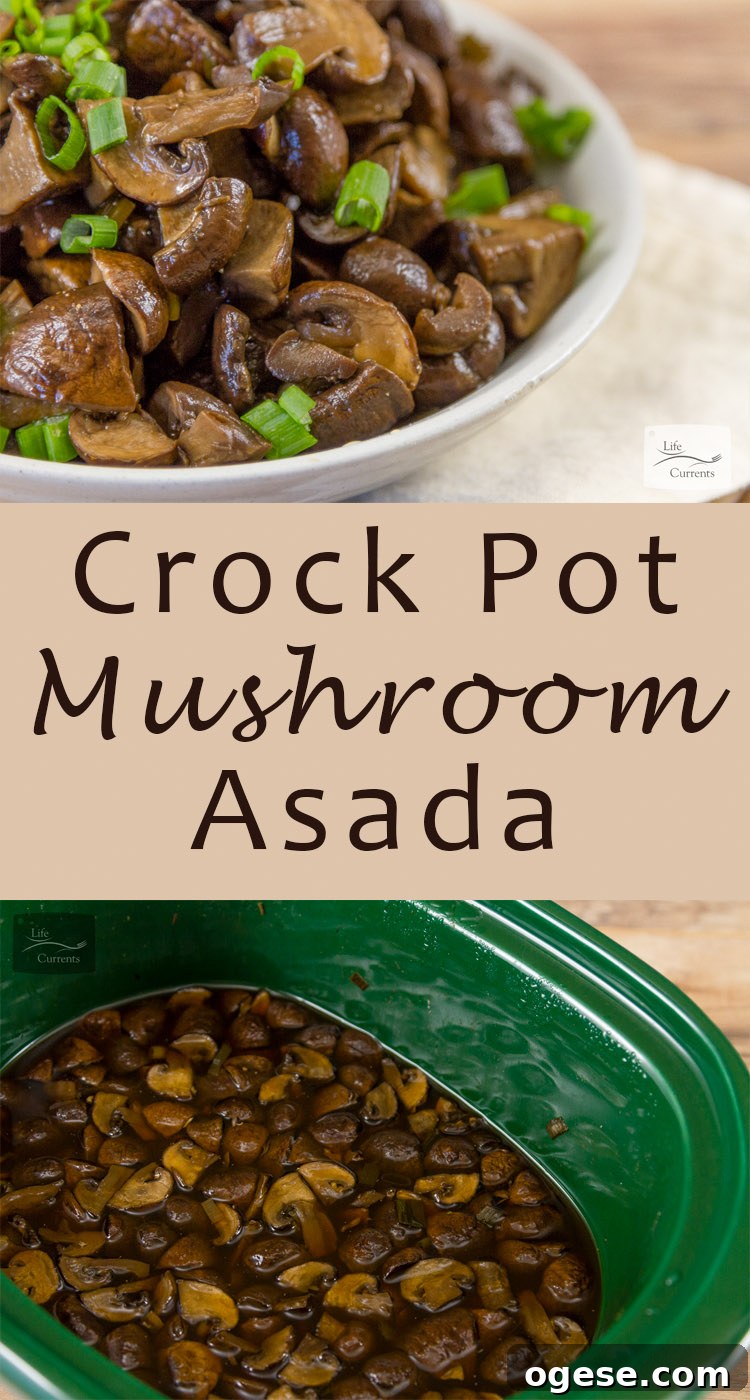 Crock Pot {or Slow Cooker} Mushroom Asada or Hongos Asada in Spanish are vegan, vegetarian, gluten-free, and perfect for Cinco de Mayo or any Taco Tuesday!