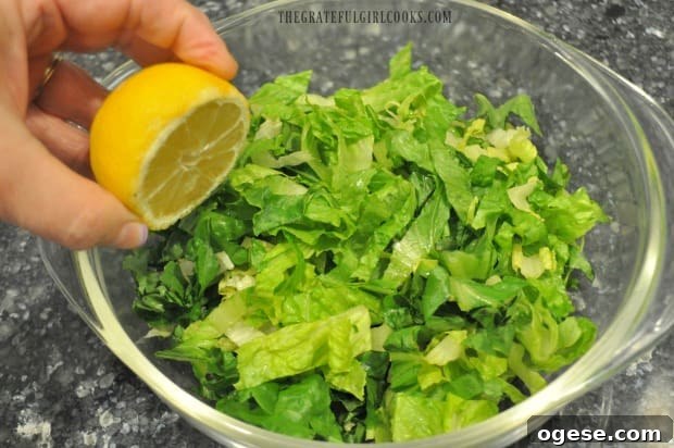Easy Chicken Caesar Salad - The Grateful Girl Cooks! Fresh lemon juice brings out the flavor in a chicken caesar salad.