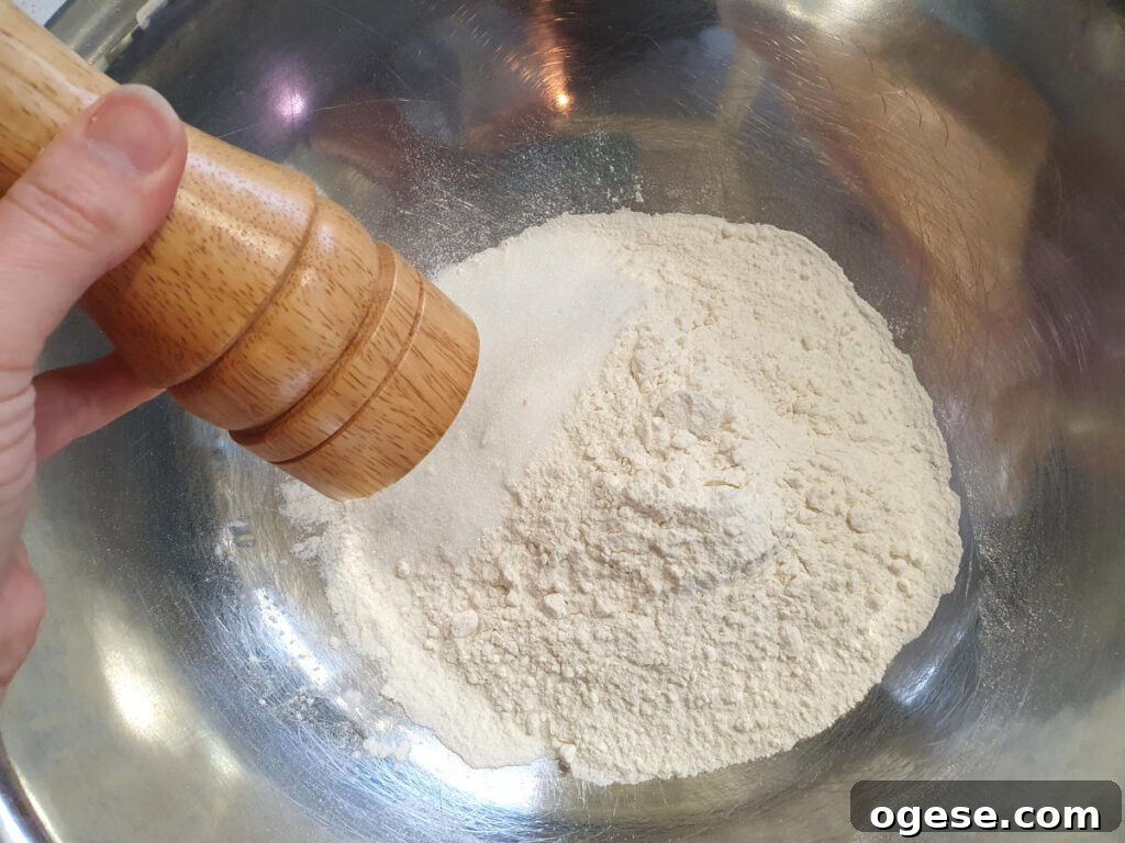 Adding salt to cobbler topping mix