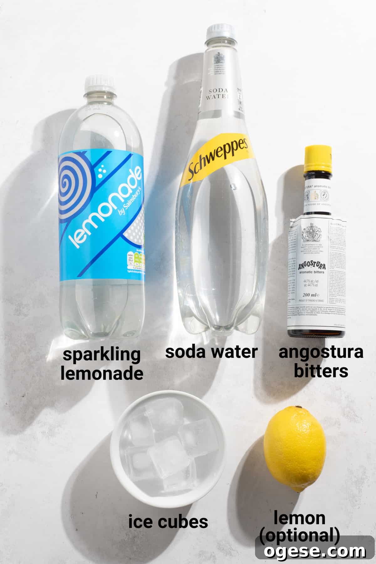 Classic Rock Shandy Recipe: Refreshing Lemon Beer Cocktail Guide 3 Rock shandy ingredients.